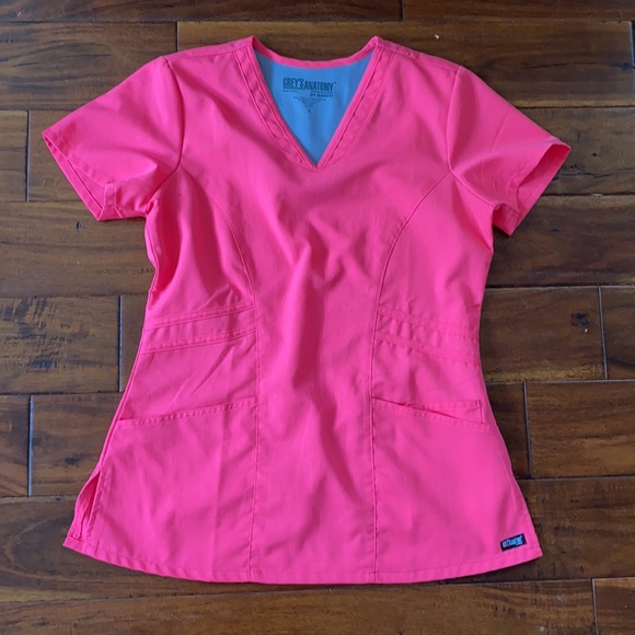 Hot Pink Grey’s Anatomy Scrubs Small/Small Tall Neon - Picture 2 of 7